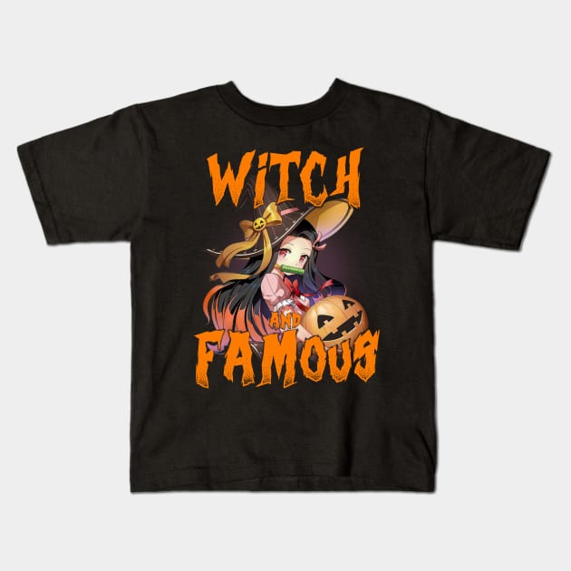 Funny Halloween Puns Anime Witch and Famous Kids T-Shirt by clvndesign